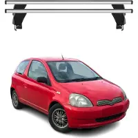 Menabo Dachträger Grundtäger für Toyota Yaris 1999-2005 50kg Alu Silber 2 tlg