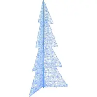 vidaXL "SALE 2026" Weihnachtsbaum - mit 240 LEDs - hochwertigem design - Blau 180 cm Acryl - Christbaumschmuck DE9923938