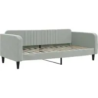 Syfax Tagesbett Hellgrau 100x200 cm Samt