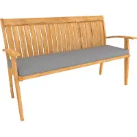Pokar Bankauflage Bankkissen mit Abnehmbarem Bezug , Farbe:Grau, Größe:200x40
