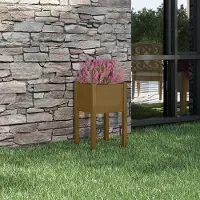 vidaXL "Rabatt" Pflanzkübel modernem Design - Blumentopf/Pflanzkasten - Honigbraun 40x40x70 cm Massivholz Kiefer - Beete CC20927