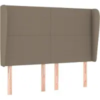 Syfax Kopfteil mit Ohren Taupe 147x23x118/128 cm Stoff