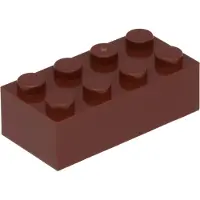 LEGO 100x Steine 2x4, Rotbraun