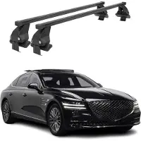 Menabo Dachträger Grundtäger für Genesis G80 2016-2025 50kg Stahl Schwarz 2 tlg