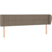 Syfax Kopfteil mit Ohren Taupe 203x23x78/88 cm Stoff