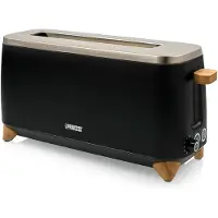 Princess 142361, 2 Scheibe(n), Schwarz, Silber, Holz, Metall, Tasten, Drehregler, 1000 W, 230 V