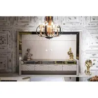 AEA Luxus Wohnwand RTV Lowboard TV Ständer Beige Wohnzimmer Möbel Neu