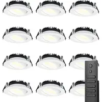 HOFTRONIC™ LED Einbaustrahler Rome 6W 500lm 2700K Weiß IP44 dimmbar schwenkbar