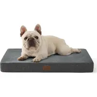 Sonstiges Hochwertiges orthopädisches Hundekissen mittelgroße Hunde 74x46x8cm waschbares Hundebett mit 2 in 1 Memoryschaum Hundematte Hundematratze dunkelgrau