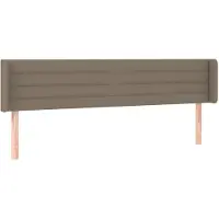Syfax Kopfteil mit Ohren Taupe 203x16x78/88 cm Stoff