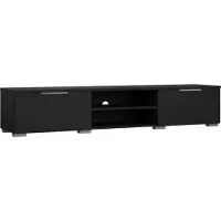 Dmora TV-Schrank Fantine 172,7x39,9x33,1h cm Schwarz 2 Böden