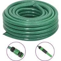 vidaXL 2024 Moderne Gartenschläuche Gartenschlauch mit Armaturen-Set Grün 0,9 20 m PVC 243296