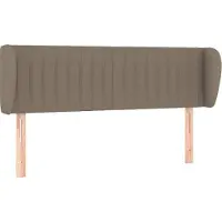 Syfax Kopfteil mit Ohren Taupe 147x23x78/88 cm Stoff