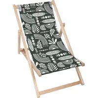 Dreamroots Liegestuhl klappbar Holz,bis zu 130 kg, Sonnenliege klappbar mit 3-stufiger Neigungsregulierung der Rückenlehne, Artistic Abstract Art