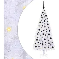 Syfax Künstlicher Weihnachtsbaum Weiß 180 cm PVC und Stahl