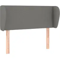 Syfax Kopfteil mit Ohren Dunkelgrau 83x23x78/88 cm Stoff