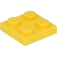 LEGO 2x2 Platten 3022 - 100 Stück Gelb