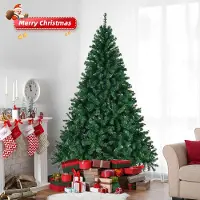FCH Weihnachtsbaum Kunstbaum Tannenbaum 213 cm mit ca. 850 Spitzen Dekobaum Weihnachtsdeko Grün