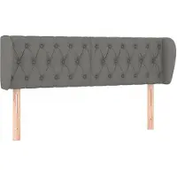 Syfax Kopfteil mit Ohren Dunkelgrau 147x23x78/88 cm Stoff