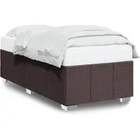 Syfax Bettgestell ohne Matratze Dunkelbraun 100x200 cm Stoff