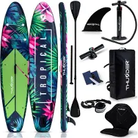 Thunder Tropi 320 Stand Up Paddle Board 320 x 75 x 15 cm Grün Rosa 150 kg