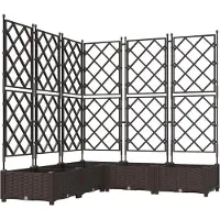 Syfax Garten-Pflanzgefäß 5 pcs Braun 120 x 120 x 125,5 cm Kunststoff
