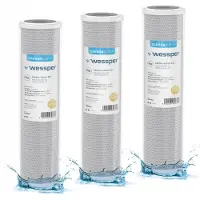 OEM 3x Wessper 10" Aktivkohle Filter für Umkehrosmose, Kokos Filterkartusche, Wasserspeiseleitung & Partikelfiltration – 5 Micron