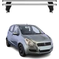 Menabo Dachträger Grundtäger für Suzuki Splash 2008-2014 50kg Alu Silber 2 tlg