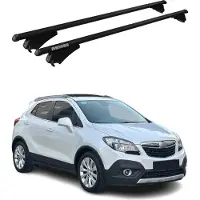 Menabo Grundträger Dachträger für Opel Mokka 2012-2019 ABE Aluminium Schwarz 2x