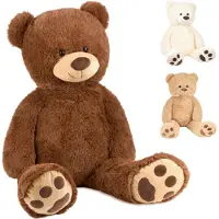 Ed Brubaker XXL Teddybär 100 cm groß - Stofftier Teddy Plüschtier Kuscheltier, Braun