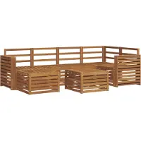 Syfax Ecksofa Set 7 pcs Natur Massivholz Akazie