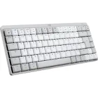 Logitech Master MX Mechanical Mini for Mac, Kabellos, RF Wireless + Bluetooth, Mechanischer Switch, AZERTY, LED, Grau