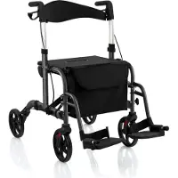 Northix 2-in-1-Rollator und Rollstuhl, leicht, höhenverstellbar