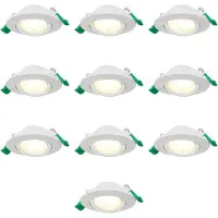 HOFTRONIC™ LED Einbaustrahler 6W 570lm CCT Schwenkbar Weiß 10er Set