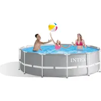 Intex 26716GS Prism Frame Pool inkl. GS-Filterpumpe und Leiter (366x99cm)