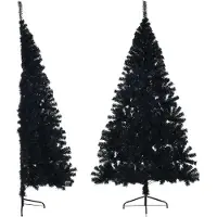 vidaXL (Angebot 2026)Künstlicher Halb-Weihnachtsbaum langlebig - modernes Design - mit Ständer Schwarz 180 cm PVC GermanyMöbel 29758 - Künstliche Weihnachtsbäume