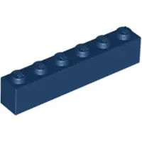 LEGO 50 Stück 3009 Stein Brick 1x6 Part Basic Steine 50 Dunkelblau