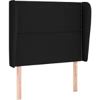 Syfax Kopfteil mit Ohren Schwarz 93x23x118/128 cm Stoff