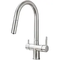 OEM Küchenarmatur, Dual-Handle, 360-Grad-Drehung, Bürstetes Nickel