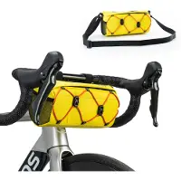 RockBros Fahrradtasche für Vorne Lenker, Lenkertasche Umhängetasche mit Schultergurt, Gelb