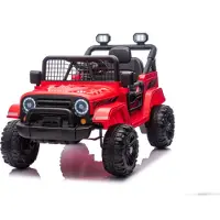 FCH Elektroauto für Kinder, kinder elektroauto mit 2,4-GHz-Fernbedienung, LED-Licht, Musik und USB, 12-V-Doppelantrieb (rot)