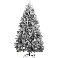 Syfax Künstlicher Weihnachtsbaum Klappbar 300 LEDs & Kugeln 270 cm