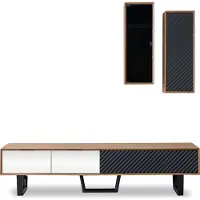 Xl Moebel Gmbh Wohnwand Wohnzimmer set TV-Ständer 2x Hängeschrank Designer Wohnwände