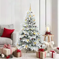 vidaXL Eleganten-Stil Künstlicher Weihnachtsbaum mit 150 LEDs Grün 150 cm PE und PVC DE8009860