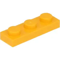 LEGO 1x3 Platte 3623 - 50 Stück Helles Hellorange