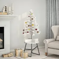 Prolenta Maison Exclusive - Weihnachtsbaum zum Schmücken Weiß 100 cm Massivholz Kiefer