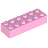 LEGO 2x6 Stein 2456 - 100 Stück Hellrosa