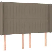 Syfax Kopfteil mit Ohren Taupe 147x16x118/128 cm Stoff
