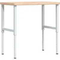 Syfax Werkbank 100x60x(73-99,5) cm Massivholz Eiche Rechteckig