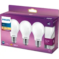 Philips 7W LED Lampe - E27 Fassung - 60W Entspricht - 806lm - Warmweiß (2700K)